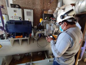 Alineamiento laser de un compresor Mycom